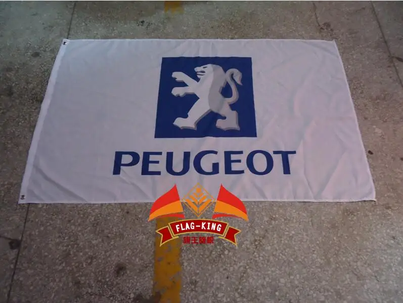 

peugeot racing team flag ,90*150CM polyster flagking brand flag