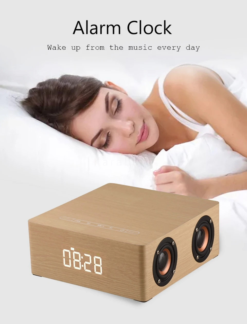 Топ Hifi деревянные bluetooth колонки портативный четыре рога сабвуфер музыка bluetooth аудио приемник handfree вызов беспроводные колонки