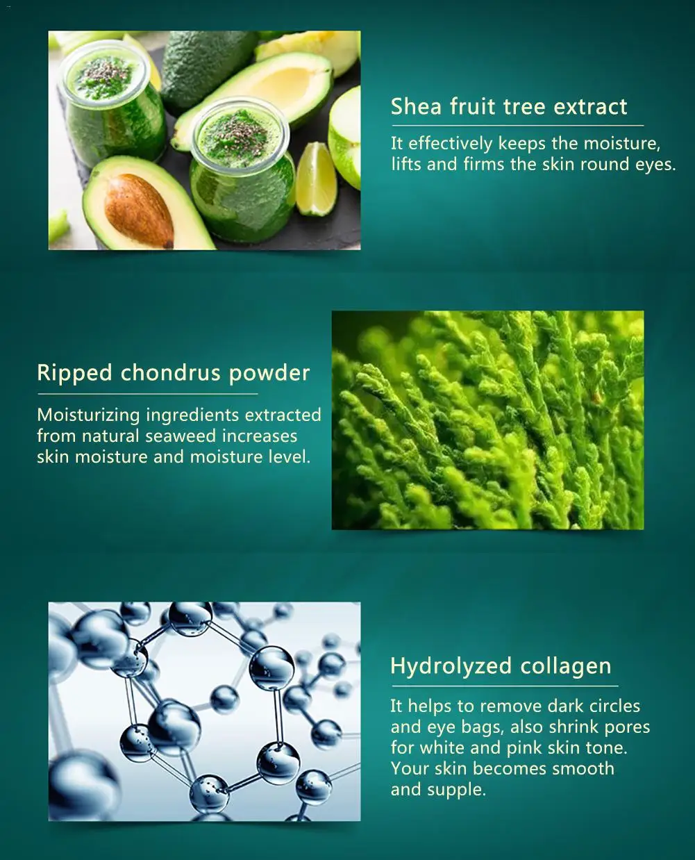 

Avocado Collagen Crystal Eye Mask Patches Skin Care Ageless Anti-Wrinkle Dark Circles Moisturizing Whitening Eye Mask Gels 60PCS