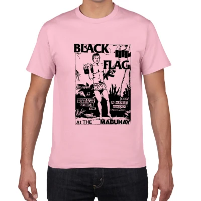 B534 pink Черный флаг рок-группа летняя футболка хип-хоп Мужская футболка хлопок короткий рукав круглый вырез Футболка новая уличная одежда мужская одежда pok - Цвет: B534 pink