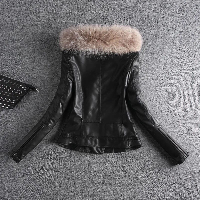 2018 Акция Chaquetas De Cuero Mujer кожаная куртка для женщин 2xl 3xl женская из искусственной