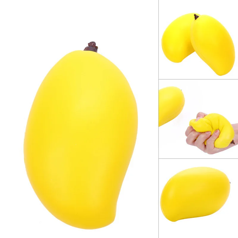 17 см искусственная кожа Моделирование большой манго игрушка мягкий медленный