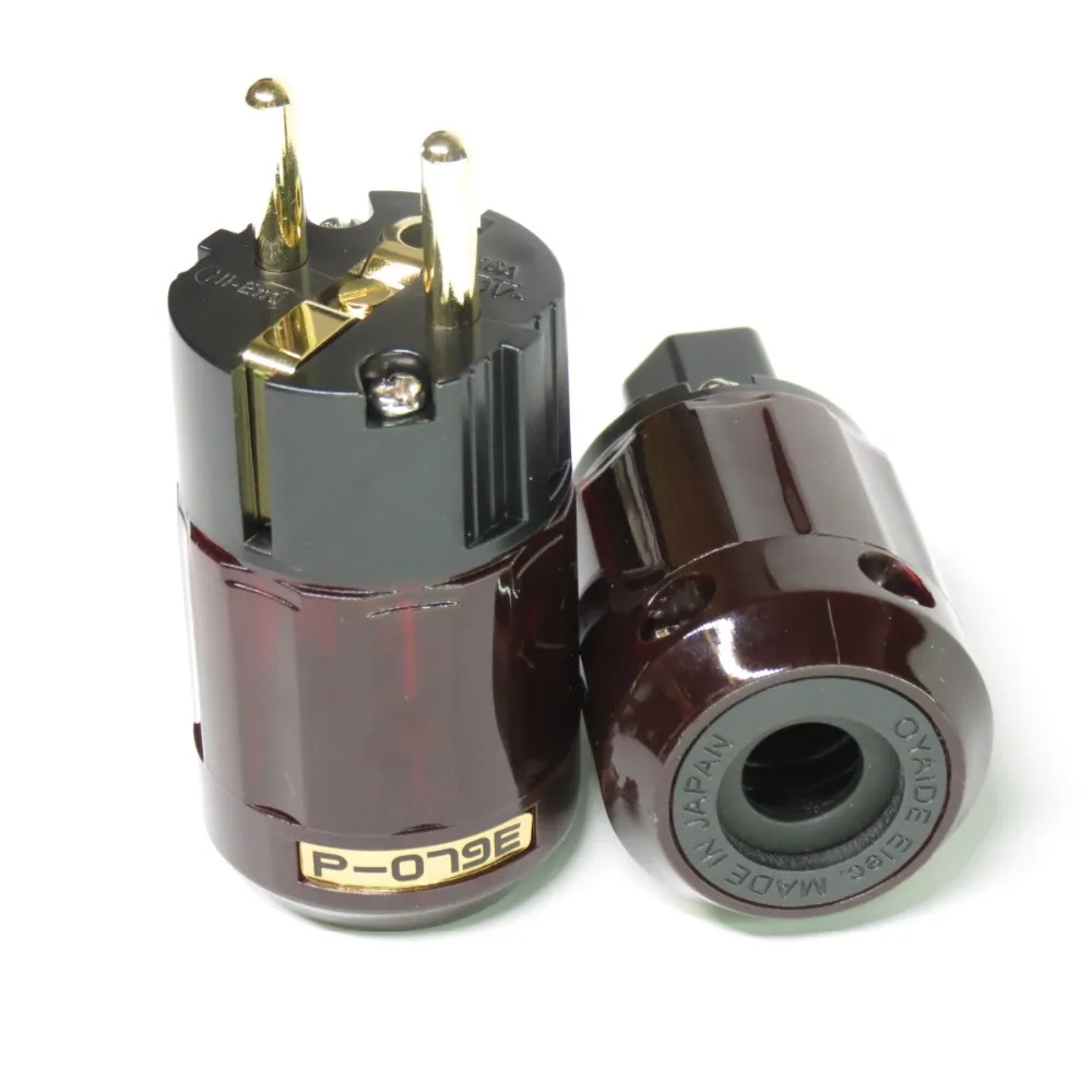 Hi End P-079E+ C079 24k позолоченные штепсельные вилки для ЕС