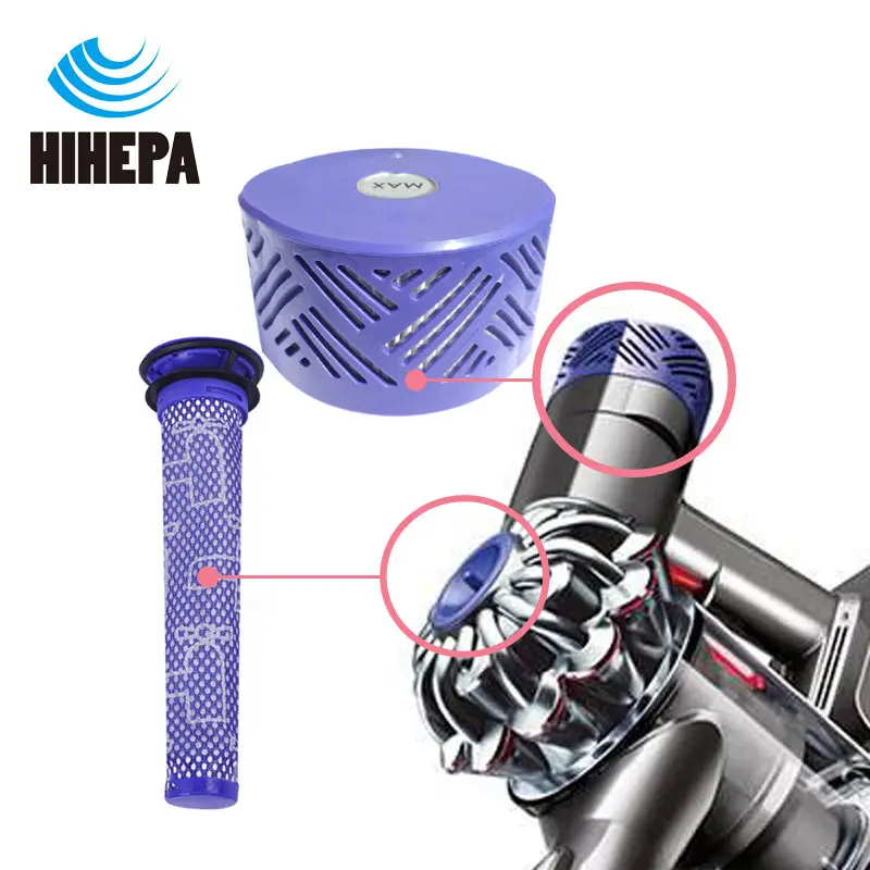 2 шт./набор предмоторный и постмоторный HEPA фильтр для Dyson V6 DC59 части пылесоса подходят DY-96674101 и DY-96566101