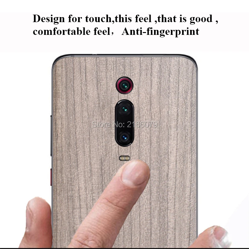 For Xiaomi Redmi K20 Mi 9T Pro K20Pro Back Cover 3D Imitation Wood Grain Protection Skin Decal Protect Sticker Film (Not a Case |