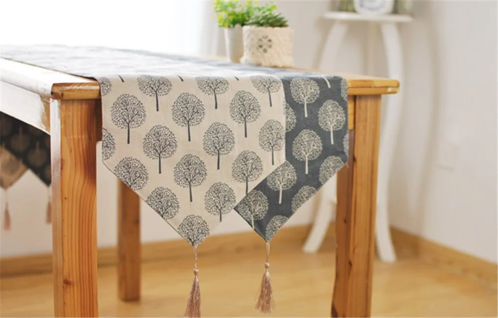 Японский и традиционный стиль стол флаги хлопковая льняная декоративная ткань