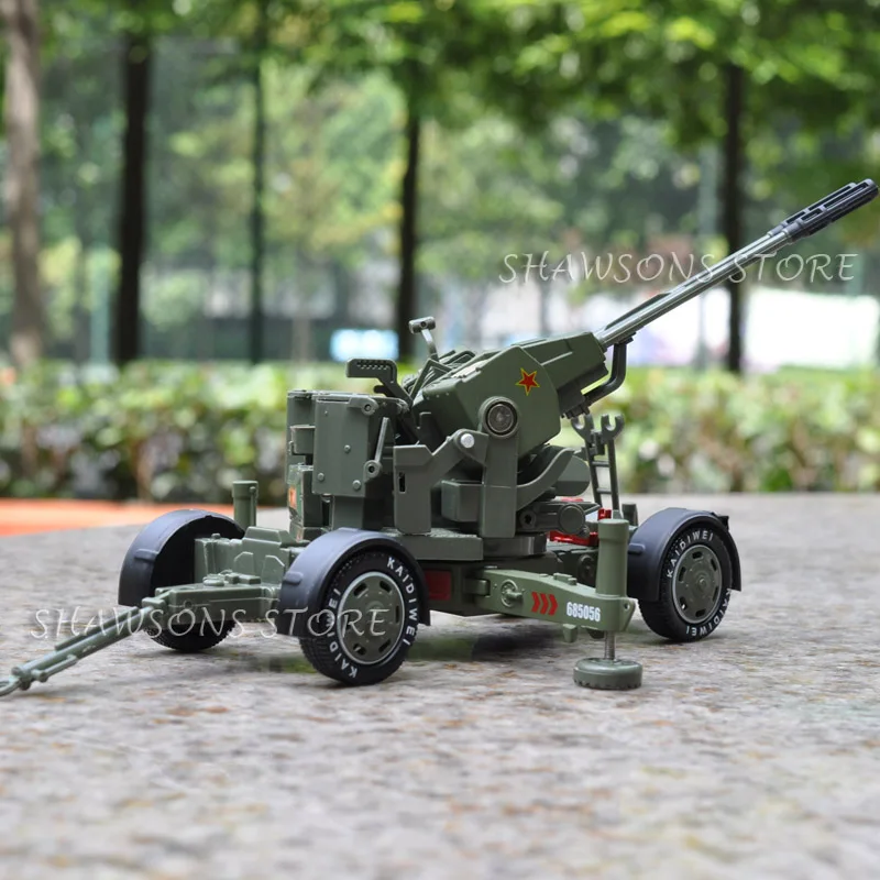 Фото Литая металлическая военная модель, игрушки 1:35, анти-самолет, артиллерийская пушка №3