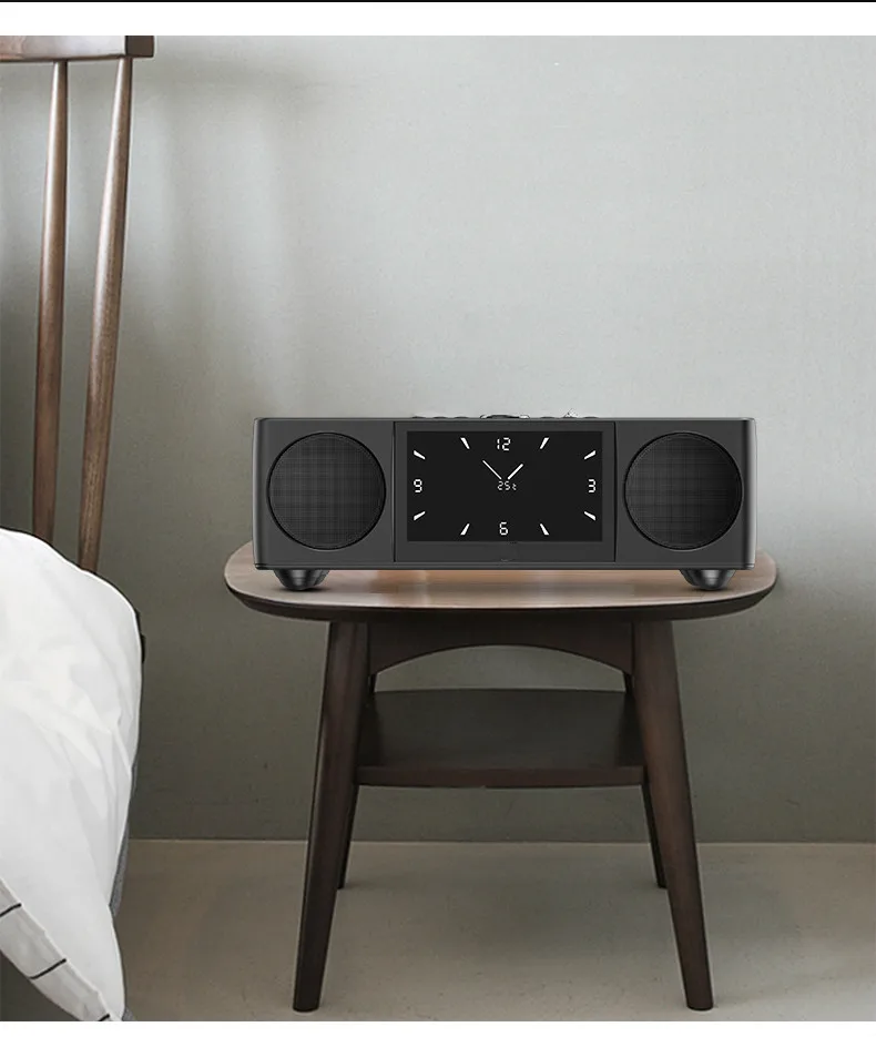 Современный светодиодный цифровой будильник, беспроводной видео Bluetooth динамик, будильник для мобильного компьютера, автомобиля, дома, рабочего стола, радио часы