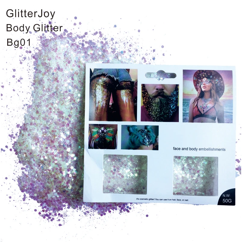 BG01 фея белый блеск для тела макияж также волос бороды бровей краска тела|Краска