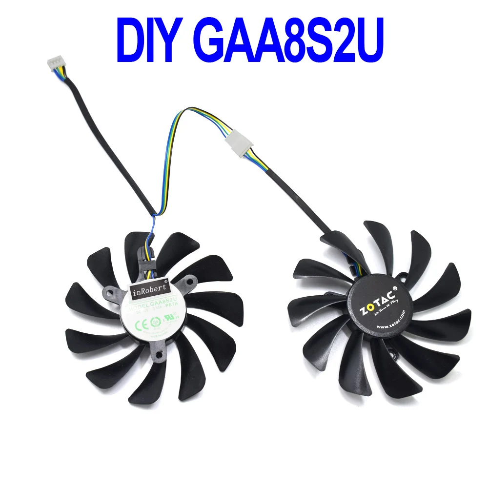 DIY-GAA8S2U 95 мм GAA8S2U 42 мм 4Pin кулер вентилятор Замена для ZOTAC GTX 1070 1080 Ti GTX 1070Ti 1080Ti AMP Edition видеокарта вентилятор охлаждения - Цвет лезвия: DIY-GAA8S2U