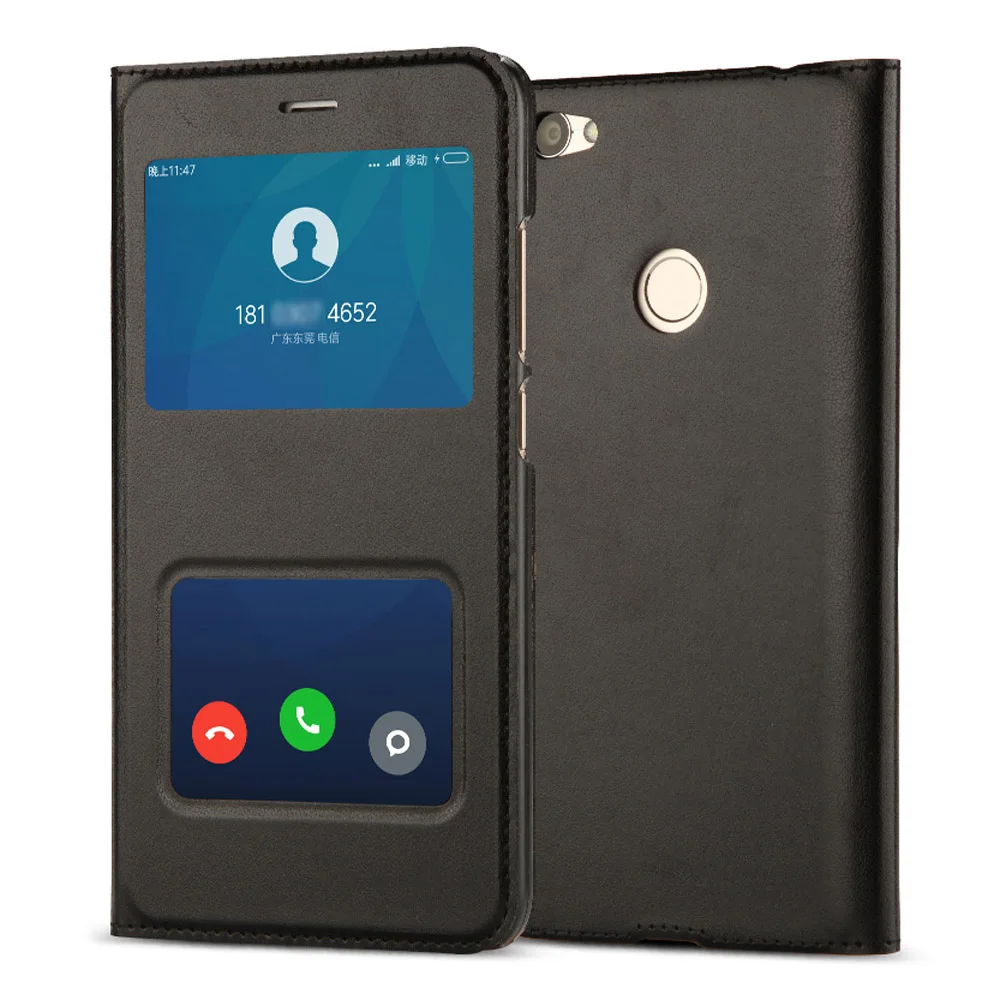 Black Откидной кожаный чехол для телефона Xiao mi Red mi 5 Plus 6 Pro 6A Note 5A Prime Red mi 5 Red mi 5A Red mi 6 Red mi 6A Note5A mi 6X A2 Lite - Цвет: Black