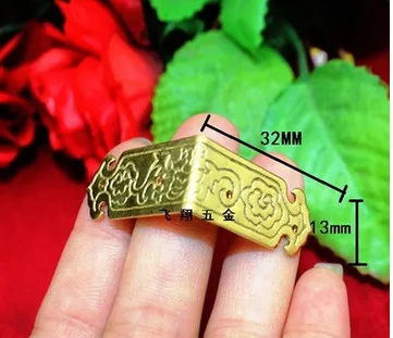 

Угловые кронштейны, маленькие латунные, 13*32 мм, угловые, винтажные, декоративные, с принтом, четыре медные