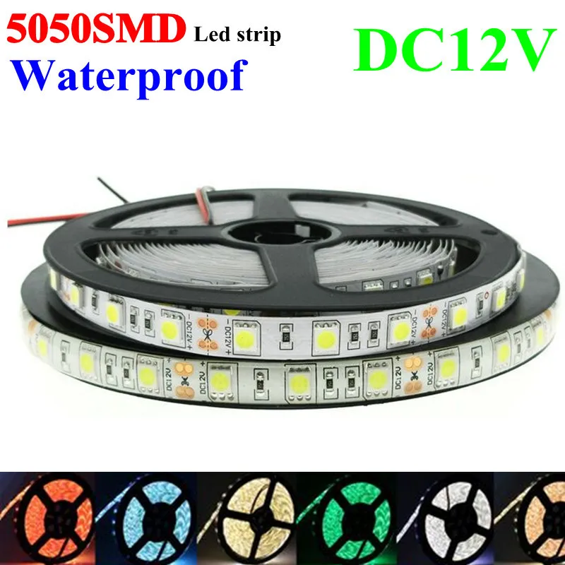 Светодиодная лента 5050SMD 5 м/лот 60 светодиодов/м 12 В постоянного тока IP65