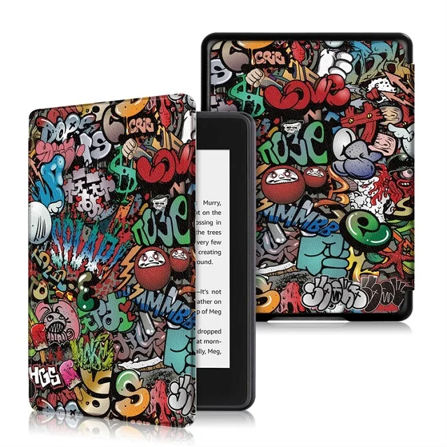 7 Тонкий чехол из искусственной кожи с принтом для Amazon Kindle Paperwhite 4, чехол 10го поколения для Kindle Paperwhite чехол - Цвет: 7