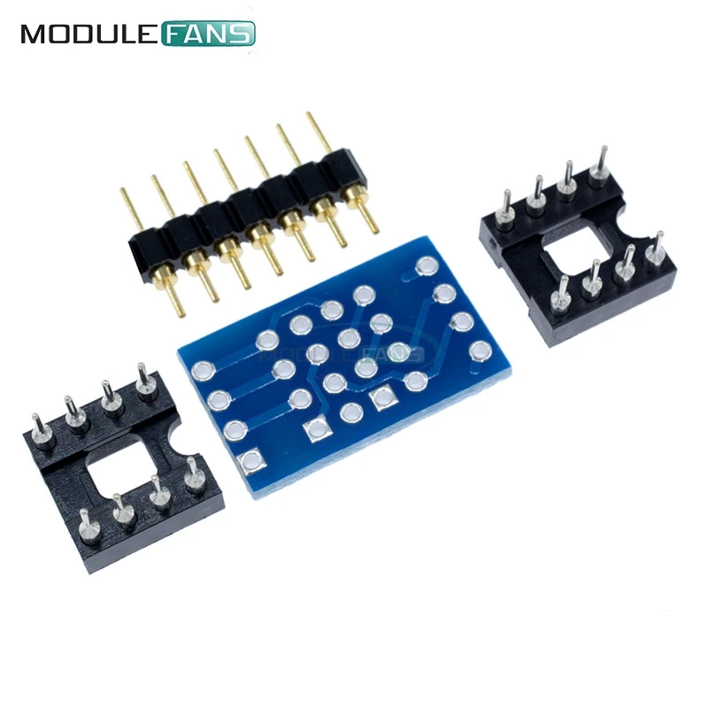 Двойной DIP8 К Mono Opamp PCB + Pin Socket для NE5532 OPA2132 OPA627 TL072 P07 | Электронные компоненты и