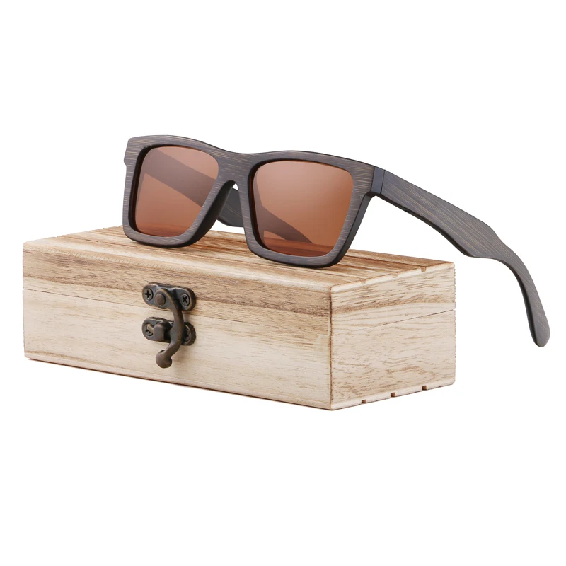 brown lens with case BerWer новые модные бамбуковые очки Для мужчин солнцезащитные очки в деревянной оправе Для женщин, дизайнерские,, деревянные очки поляризованные UV400 Очки - Цвет линз: brown lens with case