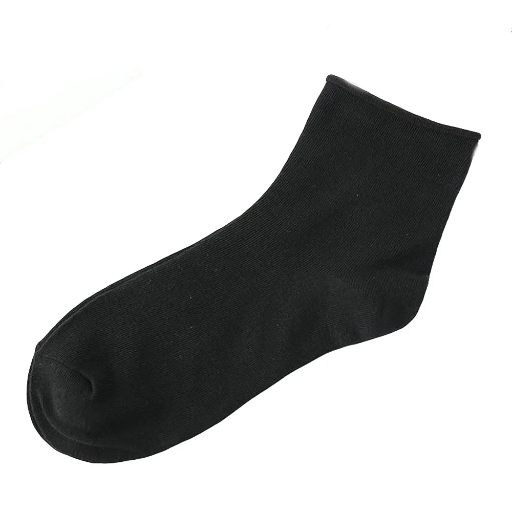 Black JACOSIN/женские зимние теплые носки; хлопковые однотонные Удобные однотонные Гольфы унисекс; модные носки для девочек; 20190311 - Цвет: Black