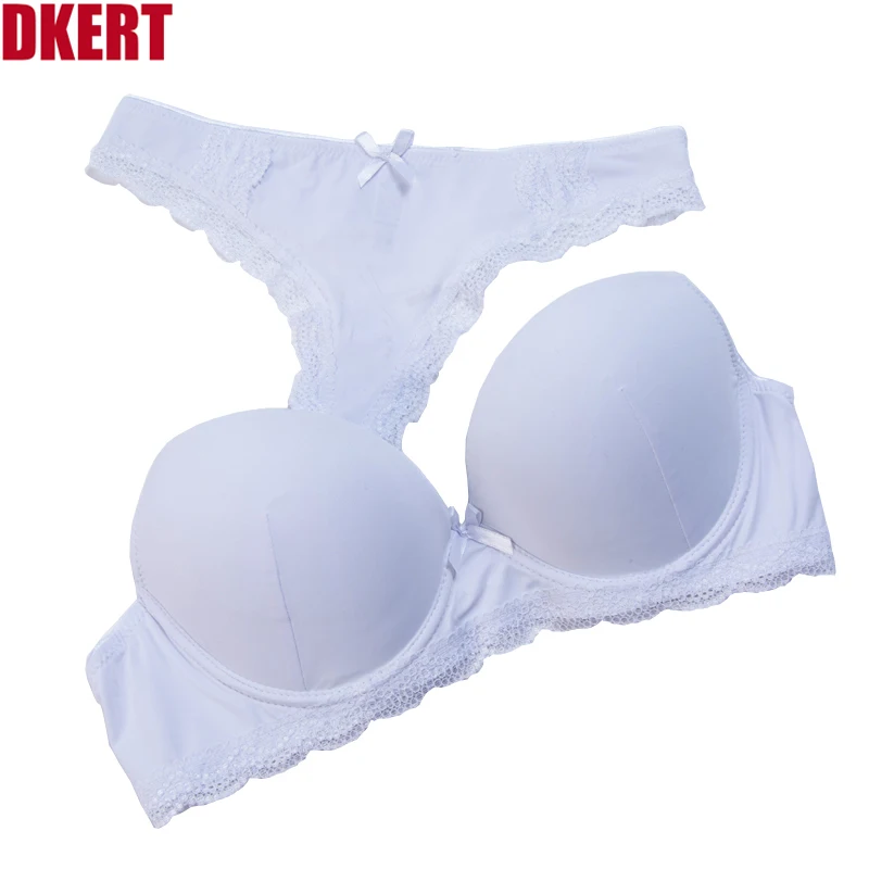 Dkert Фирменная Новинка C D 75/34 80/36 85/38 90/40 большой Размеры Для женщин бюстгальтер сексуальный бесшовный нижнее белье стринги Для женщин кружева Франция бюстгальтеров и трусиков, комплект