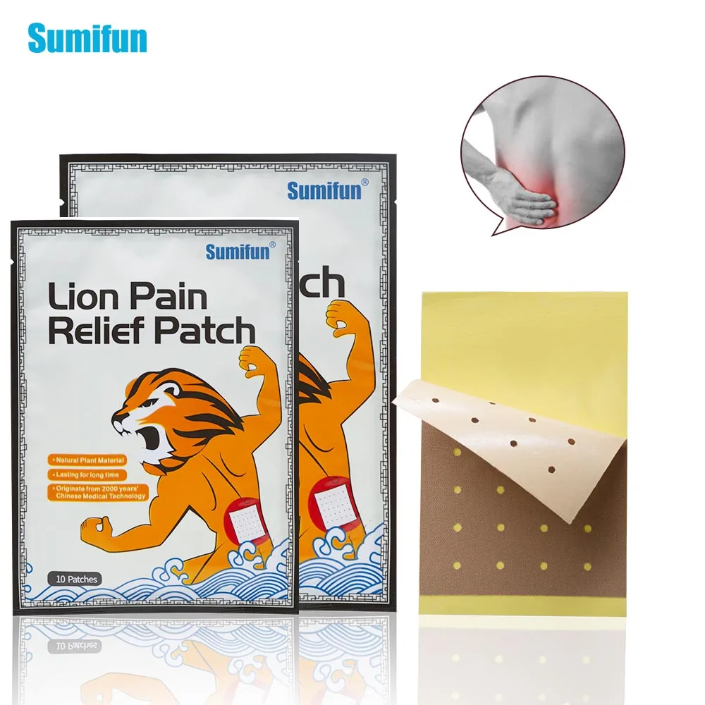 Sumifun 60 шт./6 пакетов пластыря для облегчения боли Lion Balm Медицинское лечение Суставы Мышцы Спина Артрит Пластырь D1263 on.
