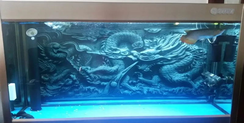100*50 см аквариум 3D emboss фон печать китайский дракон 4 цвета на выбор