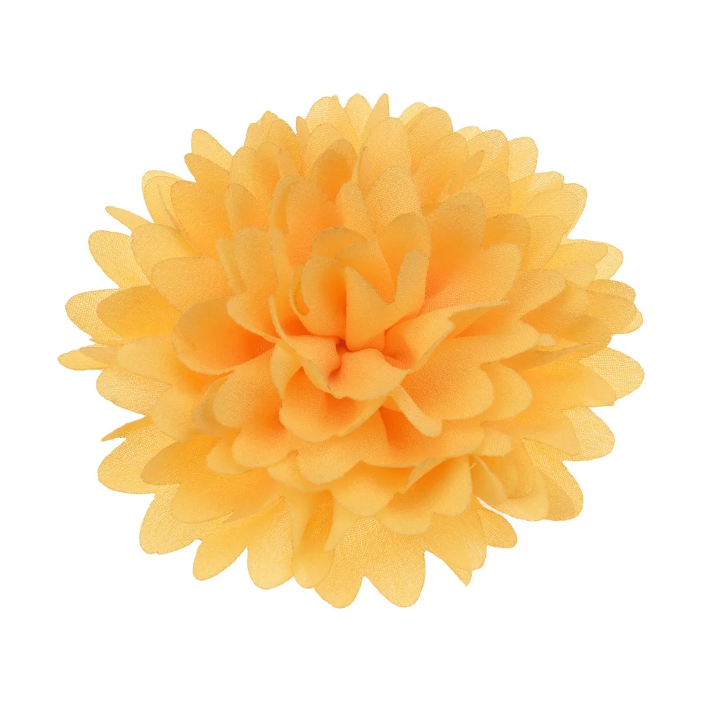 Yellow 4 шт. тканевый цветок 8 см цветок аксессуары бутик аксессуары для волос настенные украшения, цветок без заколки заколка для волос заколка - Цвет: Yellow