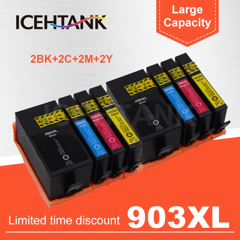 Новый чип полностью совместимый картридж для HP 903 XL 903XL 907 Officejet Pro 6950 6960 6962 6963 6965 6966