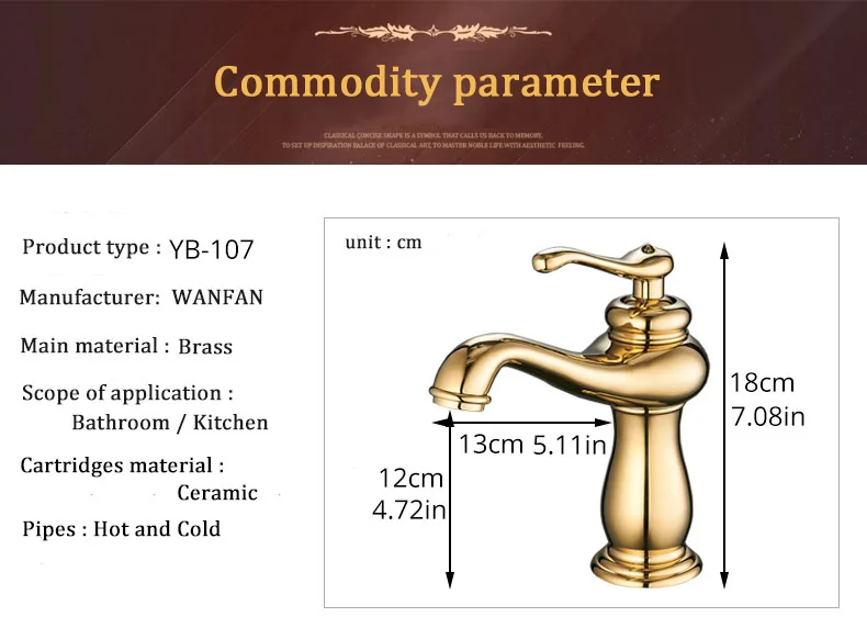 Горячая хорошее качество бортике одной ручкой Золотой ванной бассейна горячей и холодной смесителя бассейна кран YB-107-1