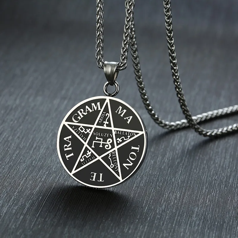 Мужские ожерелья Vnox Tetragrammaton|Ожерелья с подвеской| |