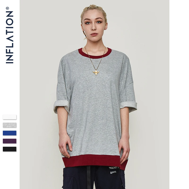 Мужская футболка INFLATION оверсайз в стиле хип-хоп рок-н-Рол панк размер 8152S | одежда