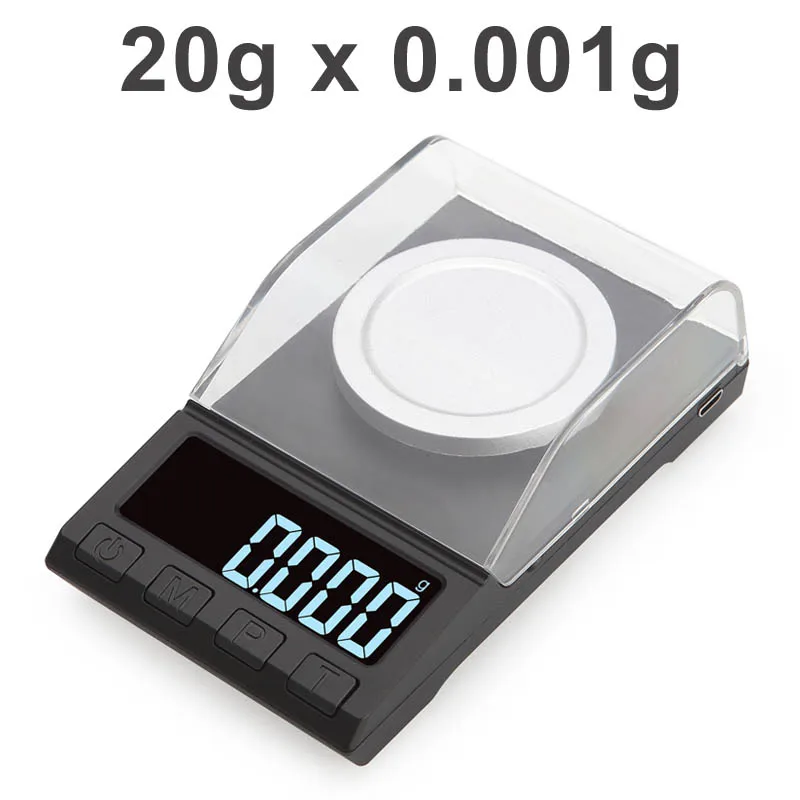 20g 0.001g 100 г/50 г/20 г 0,001 г цифровые точные весы для ювелирных изделий Золотые Травы лабораторные весы с точностью в миллиграммах электронные весы точные - Цвет: 20g 0.001g