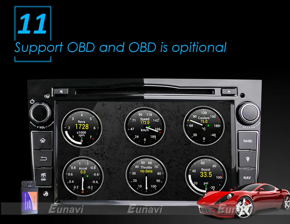 Eunavi четырехъядерный Android 9,0 2 din автомобильный DVD стерео для Vauxhall Opel Astra H G Vectra Antara Zafira Corsa gps Navi Радио 2G