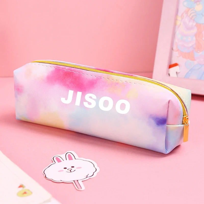 1 шт., принт с героями мультфильмов Kawaii, Kpop BLACKPINK из искусственной кожи чехол для хранения Организатор мешок ручки вентиляторы канцелярский подарок расходные материалы