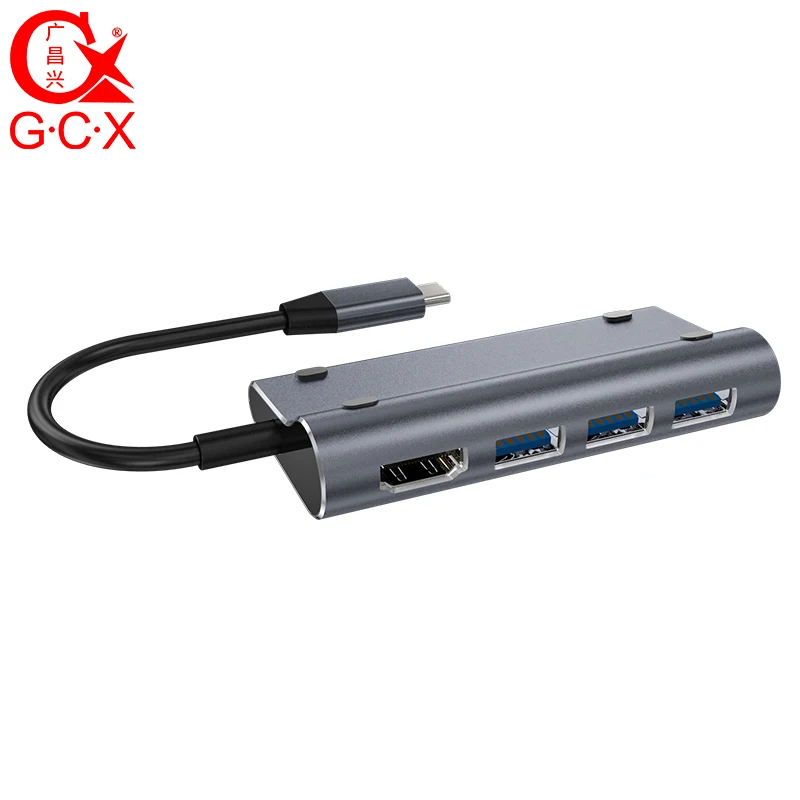 USB Type C док-станция для HDMI HUB USB-C адаптер MacBook Samsung S8/S9 Huawei Pro 5 в 1 мульти Type-C конвертер