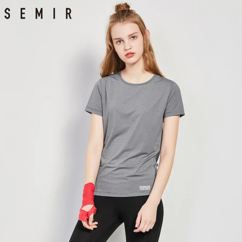SEMIR Хлопковые женские футболки Летние повседневные Harajuku 2019 футболка Femme Топ