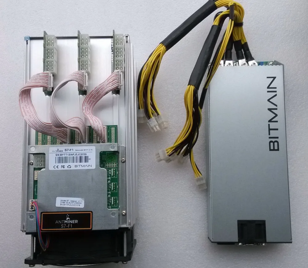 Bitcoin Miner 4.05Th/s AntMiner S7 -F1+PSU 4050Gh/s Asic Bitcon 28nm BTC Power Consumption 1293w SHA256 | Инструменты