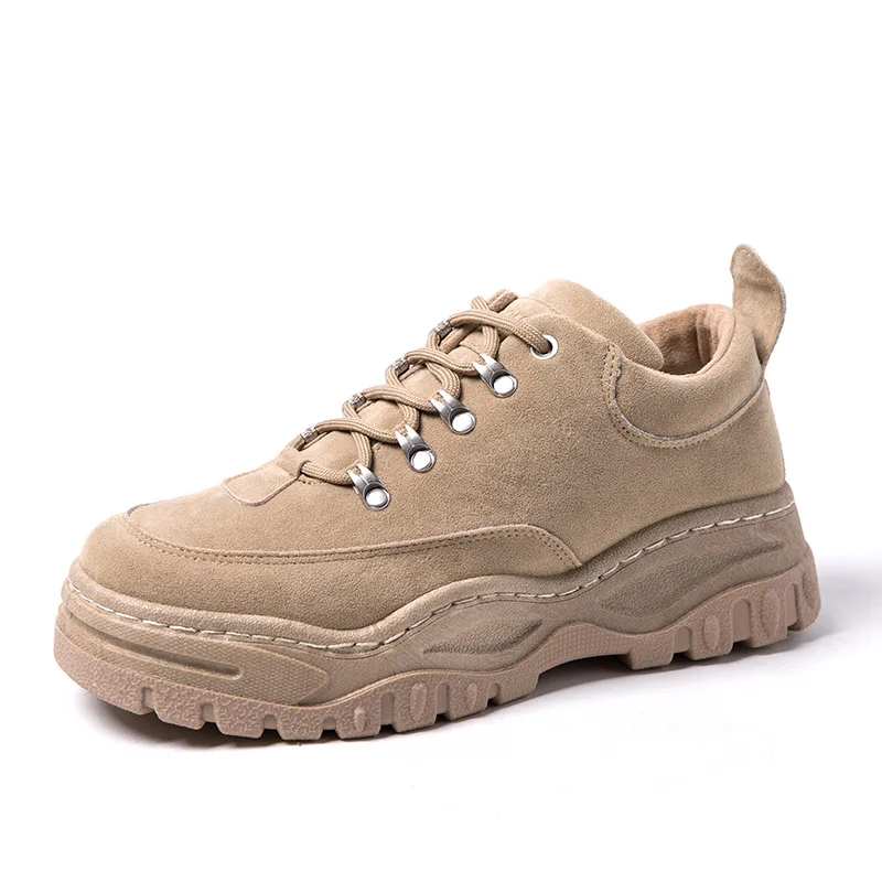 Мужская обувь; модная мужская обувь на низком каблуке; chaussure homme; мужские кроссовки; Basket Homme; обувь для папы; Дизайнерские кроссовки на платформе - Цвет: Хаки