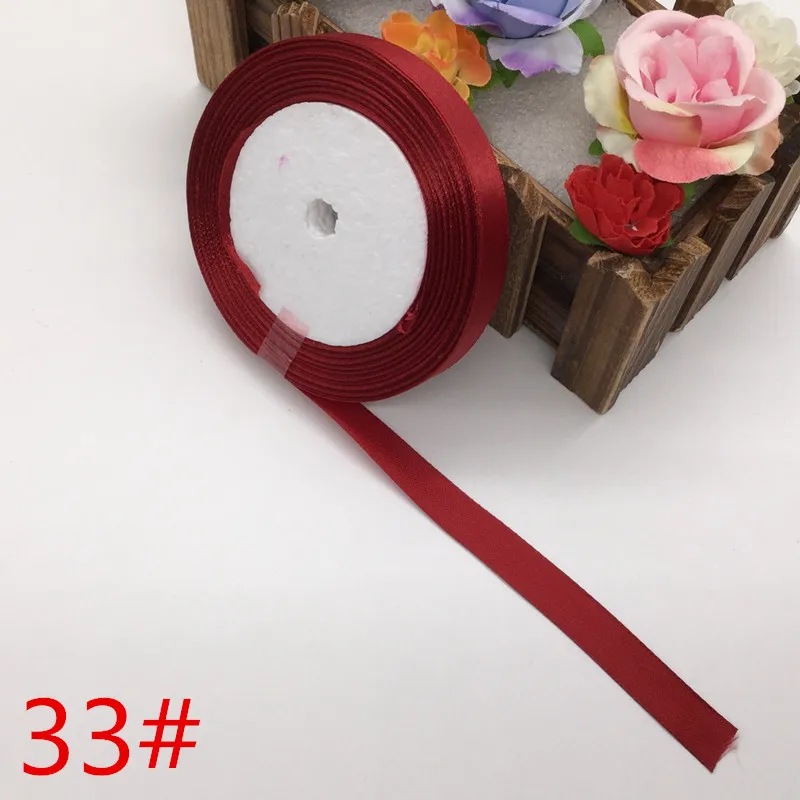 12 мм ширина 25 ярдов/22 метра длинная шелковая атласная лента проволока для