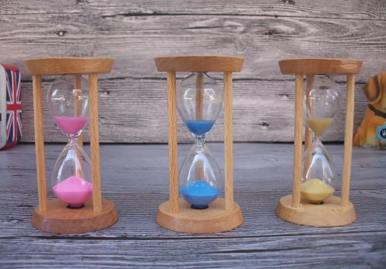 3 песочные цвета деревянные часы для кофе с таймером минуты|Песочные часы| |