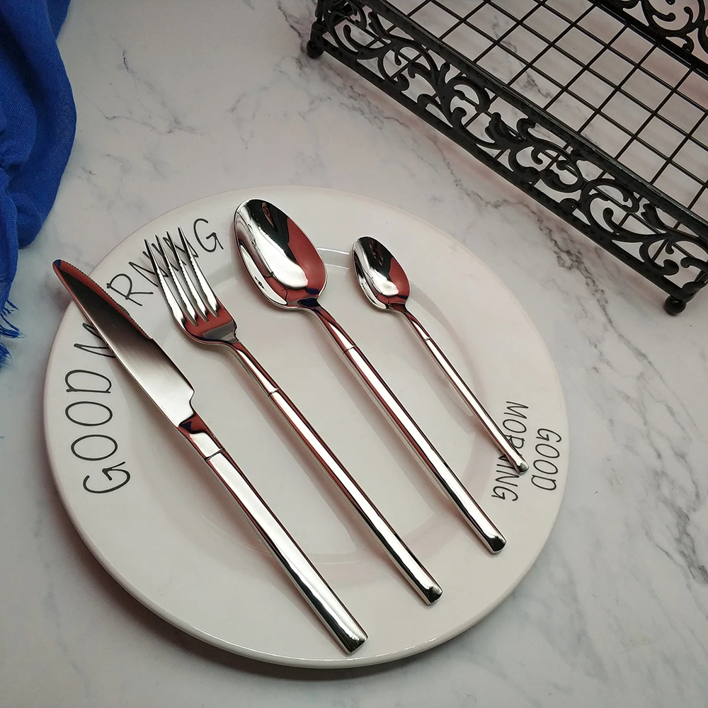 Столовые приборы из нержавеющей стали столовая ложка посуда столовые набор 4