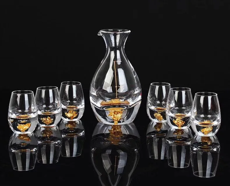 Новинка хит продаж Золотая фольга хрустальный стакан для вина ликер Свадебный