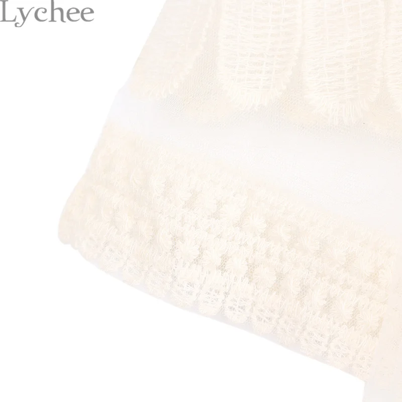 Личи в стиле Mori Girl и Для женщин кардиган с цветочной вышивкой кружевным