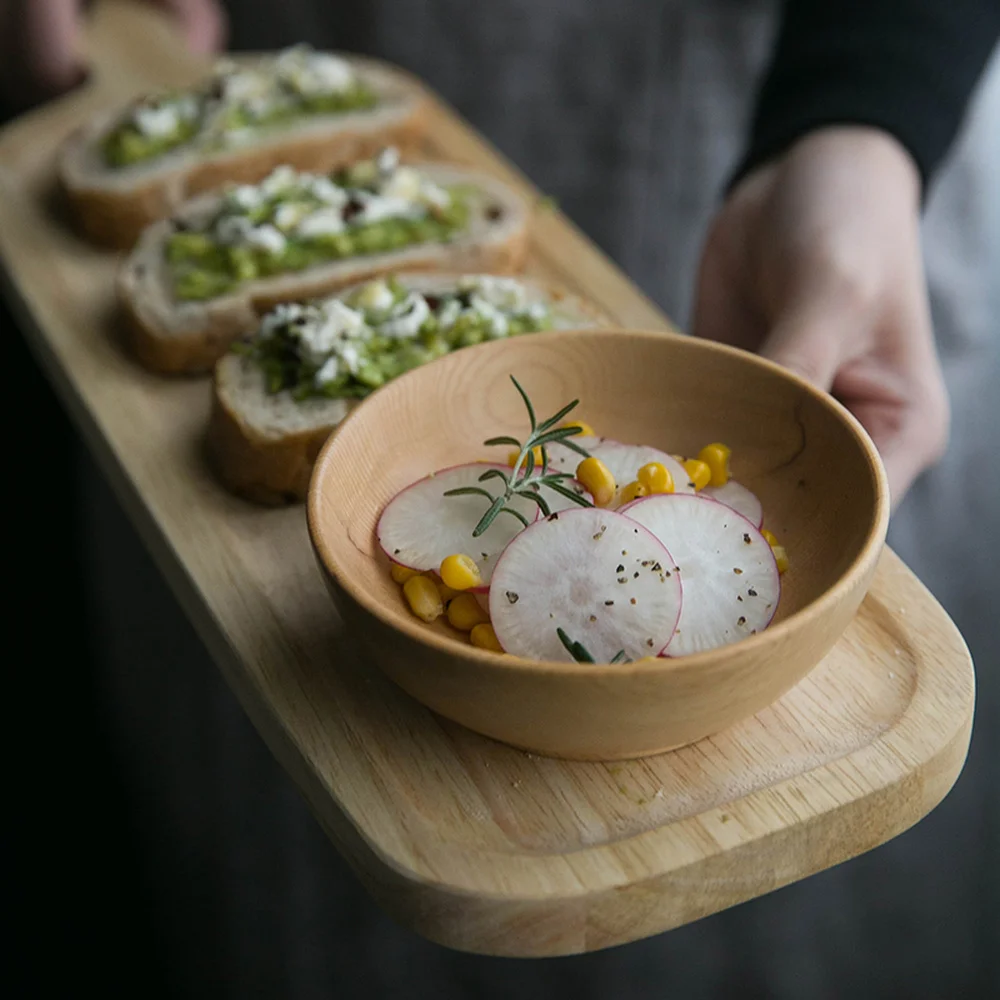 Японская резиновая деревянная разделочная доска Фруктовая тарелка хлеб для