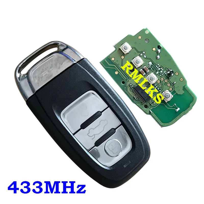 3 кнопки дистанционного ключа 315 МГц 433 МГц 868 МГц для Audi A4L Q5 8T0 959 754 C 8K0959754C Дистанционная система