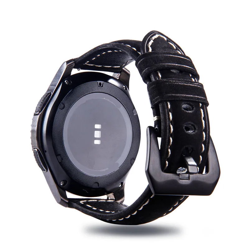 22 мм сменный ремешок из натуральной кожи для Samsung Gear S3 Frontier/Classic SM R760 и Moto 360 2nd Gen 46