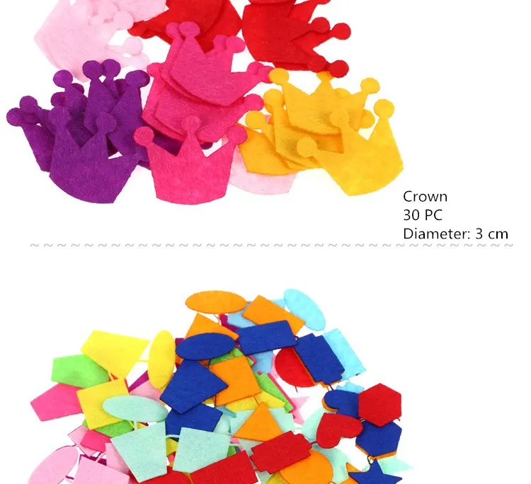 Children DIY Creative Cute Non-woven Fabric Patch Kids Sewing Craft Supplies Scrapbooking Decoration Stickers Handmade Materials