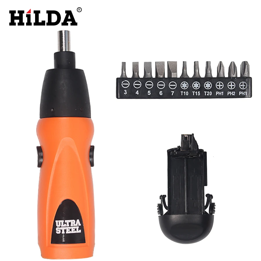 Беспроводная электрическая отвертка HILDA 6 в бытовая перезаряжаемая с вращающейся