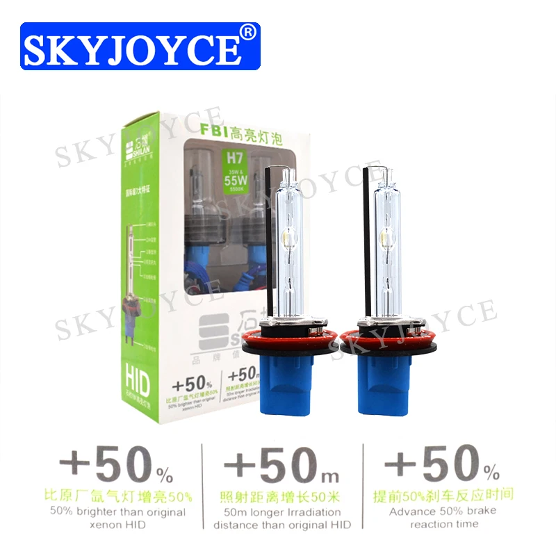 SKYJOYCE супер яркая ксеноновая лампа переменного тока 35 Вт 55 Вт H1 H3 9005 9006 H11 H7 HID ксеноновая лампа D2H прожекторная лампа 5500K белая Автомобильная фара