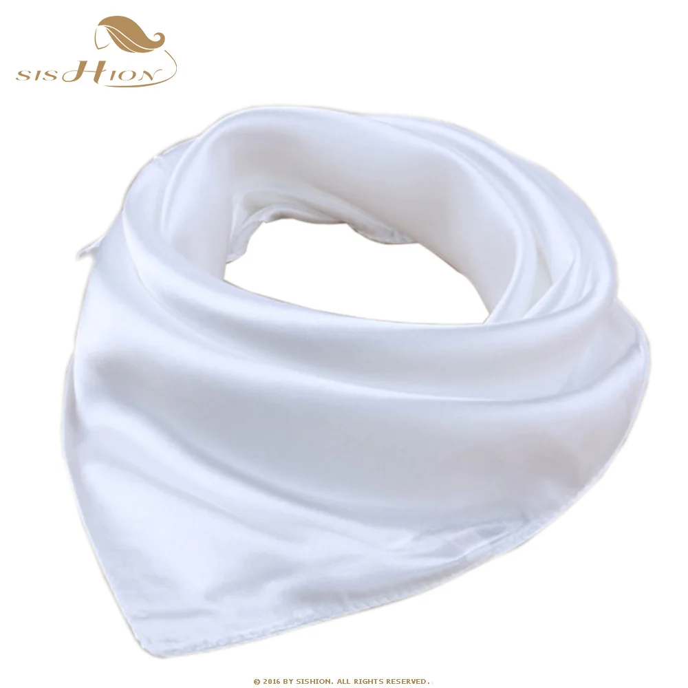 SISHION элегантный шарф 60 см * echarpes foulards femme женский белый атлас офисные женские