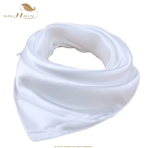 Элегантный женский шарф SISHION bufanda 60 см * 60 см echarpes, женские шарфы, белый атласный офисный женский винтажный Регулируемый шарф SD010