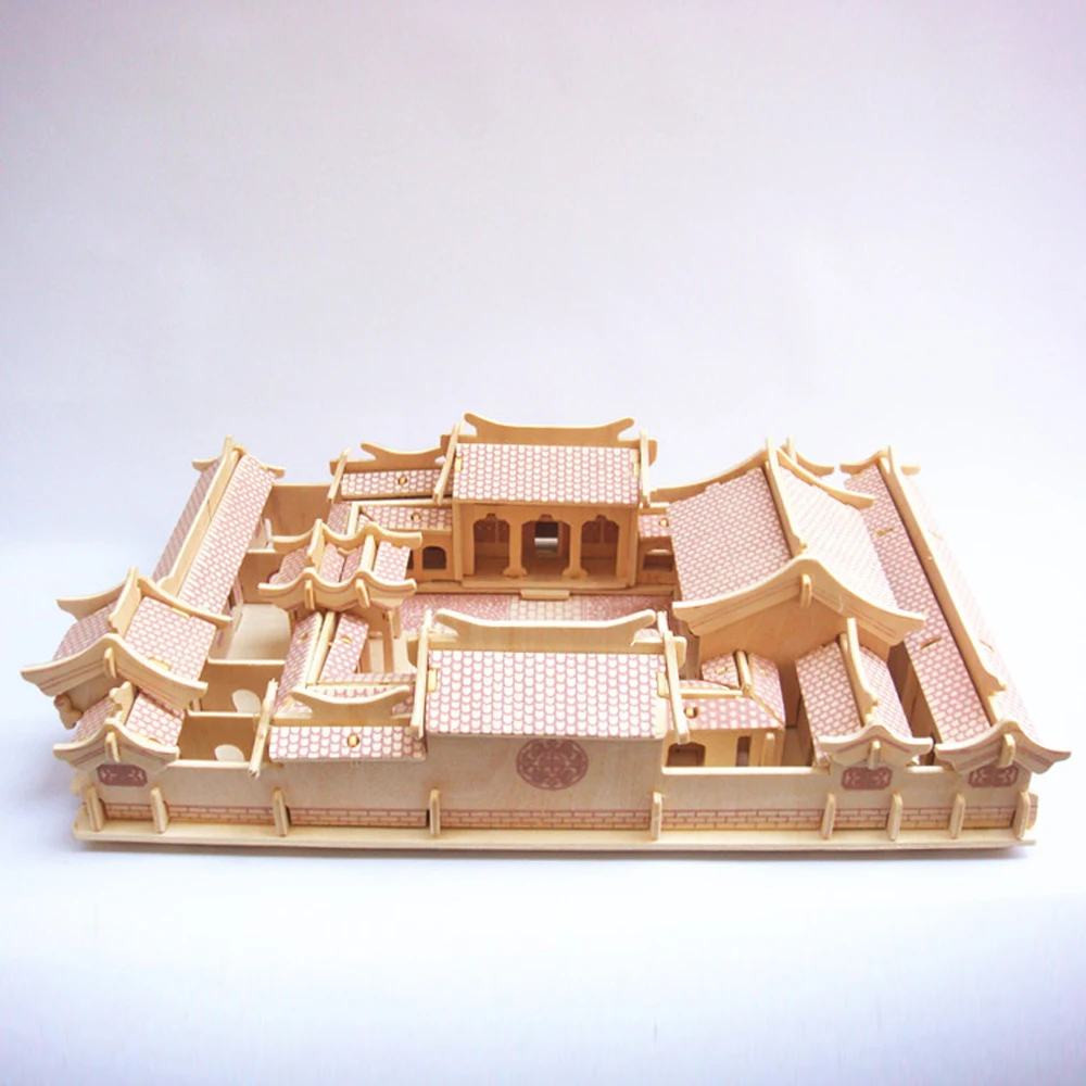 3d головоломка дерево Пекин квадрат модель комплект модели и строительные
